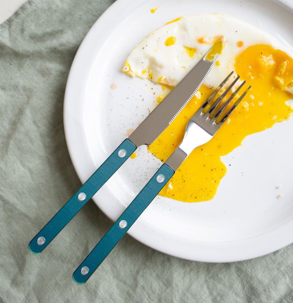 Bestiksæt, 24 dele, Bistrot Pearly, Turquoise - Sabre Paris