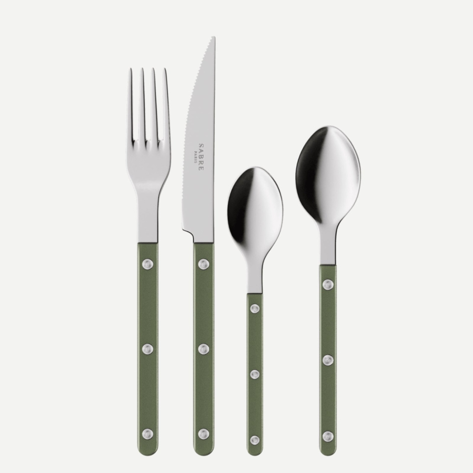 Bestiksæt, 4 dele, Bistrot Pearly, Dark green - Sabre Paris i gruppen Borddækning / Bestik / Bestik sæt hos The Kitchen Lab (2195-32353)