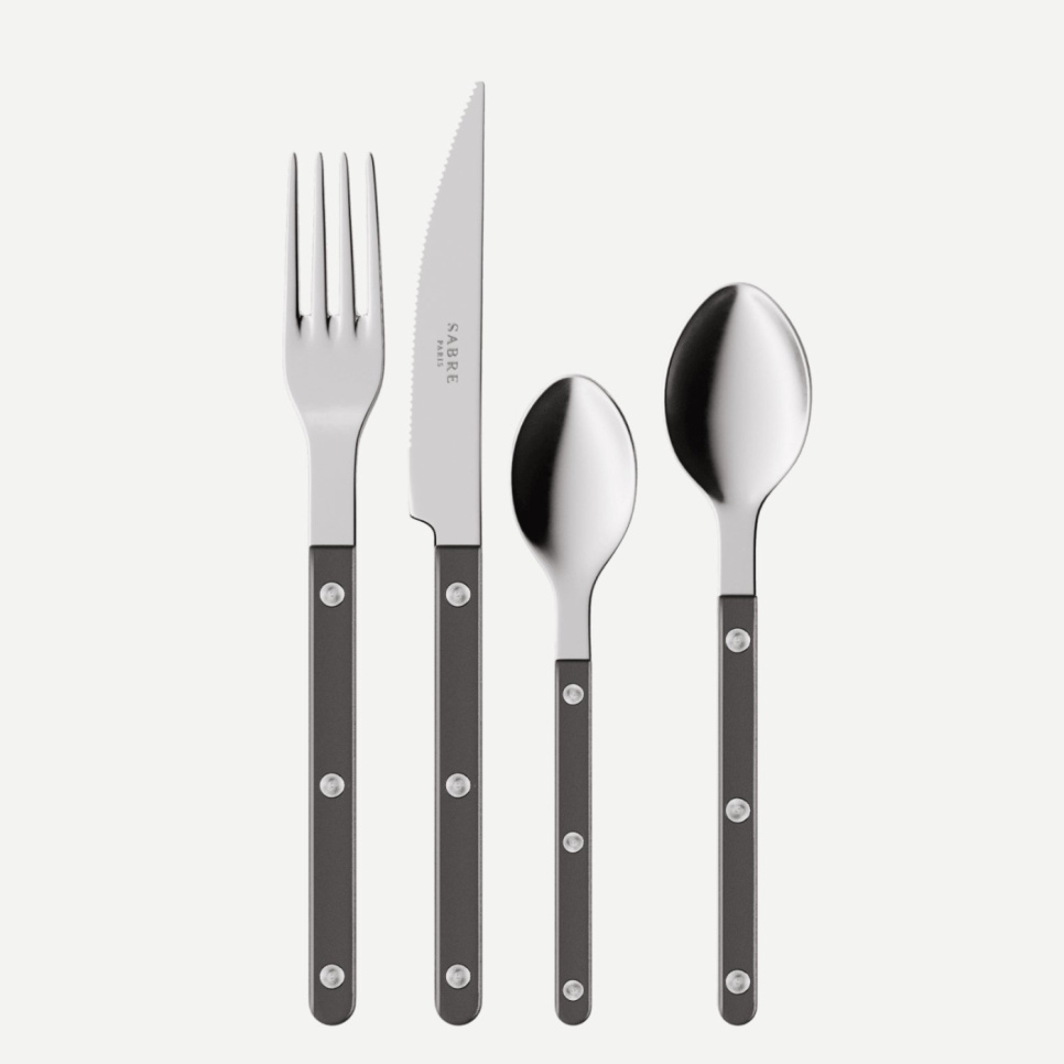 Bestiksæt, 4 dele, Bistrot Pearly, Dark grey - Sabre Paris i gruppen Borddækning / Bestik / Bestik sæt hos The Kitchen Lab (2195-32354)