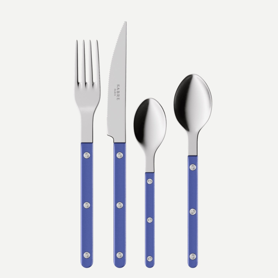 Bestiksæt, 4 dele, Bistrot Pearly, Lapis blue - Sabre Paris i gruppen Borddækning / Bestik / Bestik sæt hos The Kitchen Lab (2195-32357)