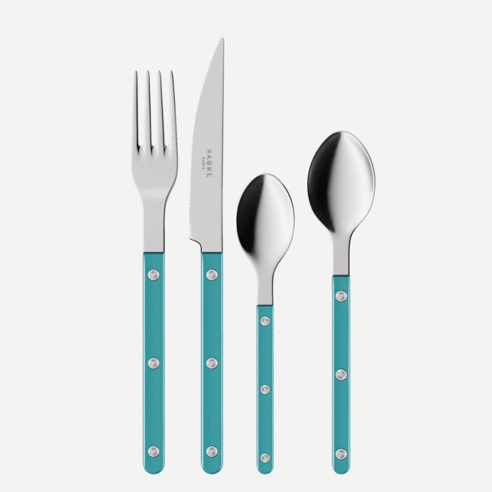 Bestiksæt, 4 dele, Bistrot Pearly, Turquoise - Sabre Paris i gruppen Borddækning / Bestik / Bestik sæt hos The Kitchen Lab (2195-32369)