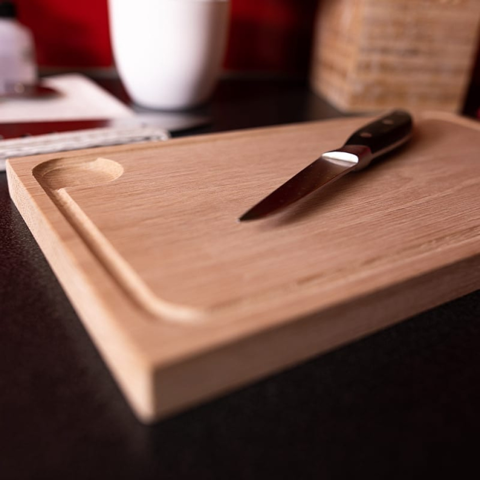 Planksteksbrädor i ek med kork, 2 st - AT-Line