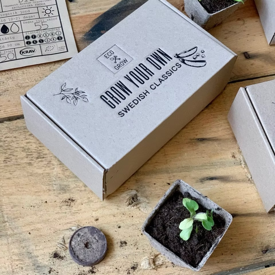 Behovsmærket dyrkningssæt, svenske klassikere (4 stk.) - Eco Grow i gruppen Madlavning / Kolonial hos The Kitchen Lab (2214-31555)