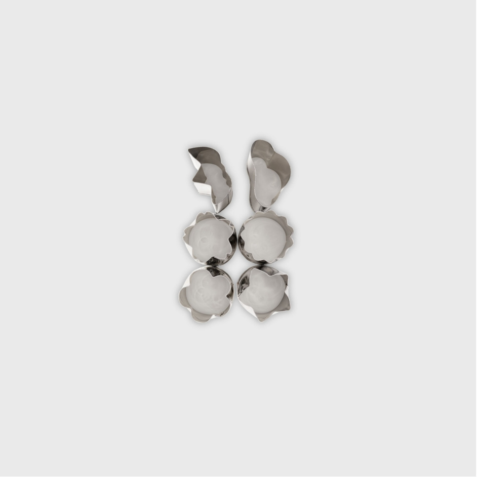 Japanske grøntsagsudstikkere, 6-pak, Small - Queen Rose