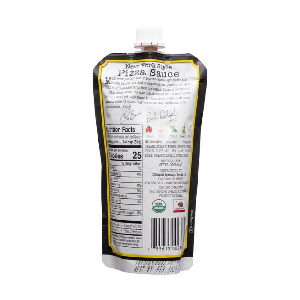 Pizzasauce, New York-stil, 227 g - Bianco DiNapoli