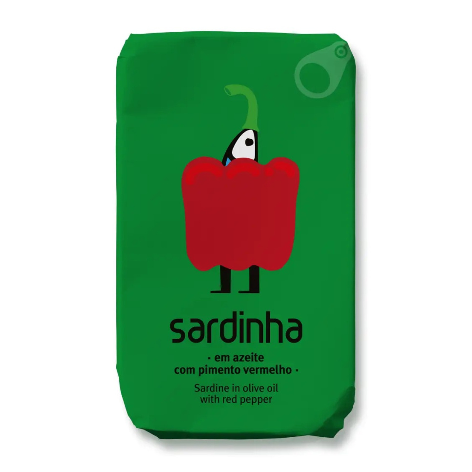 Sardiner i Økologisk Olivenolie, Økologisk Paprika, 120 g - Sardinha i gruppen Madlavning / Kolonial hos The Kitchen Lab (2253-35975)