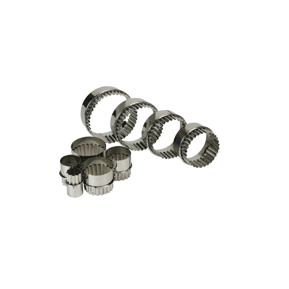 Dobbeltsidet udstikkere, glatte og bølgede, sæt med 9 dele - Schneider i gruppen Bagning / Bageredskaber / Skærer og udskærer hos The Kitchen Lab (2254-33779)