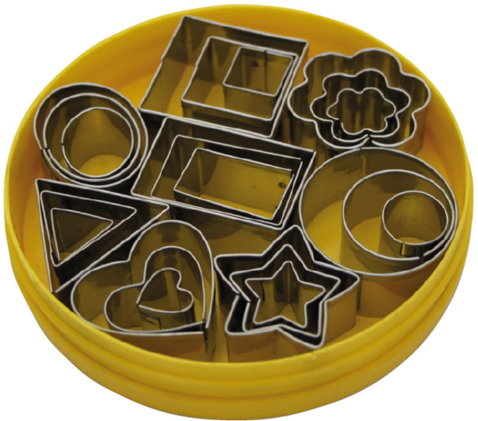 Små udstikkere, blandede geometriske former i flere størrelser, sæt med 24 dele - Schneider i gruppen Bagning / Bageredskaber / Skærer og udskærer hos The Kitchen Lab (2254-33787)