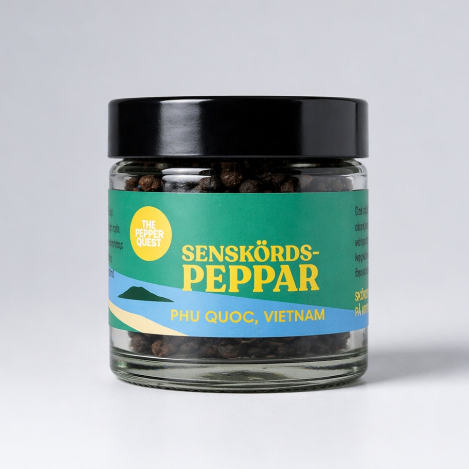 Peber, Sen Høst, Phu Quoc, 40 g - The Pepper Quest i gruppen Madlavning / Krydderier & Smagsstoffer / Peber hos The Kitchen Lab (2257-34931)