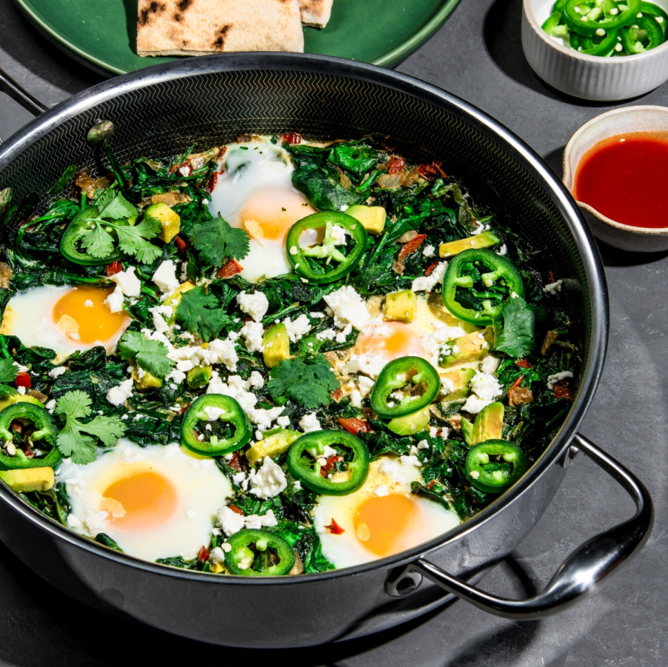 Gryde med glaslåg, nonstick, 6,6 L - Hexclad