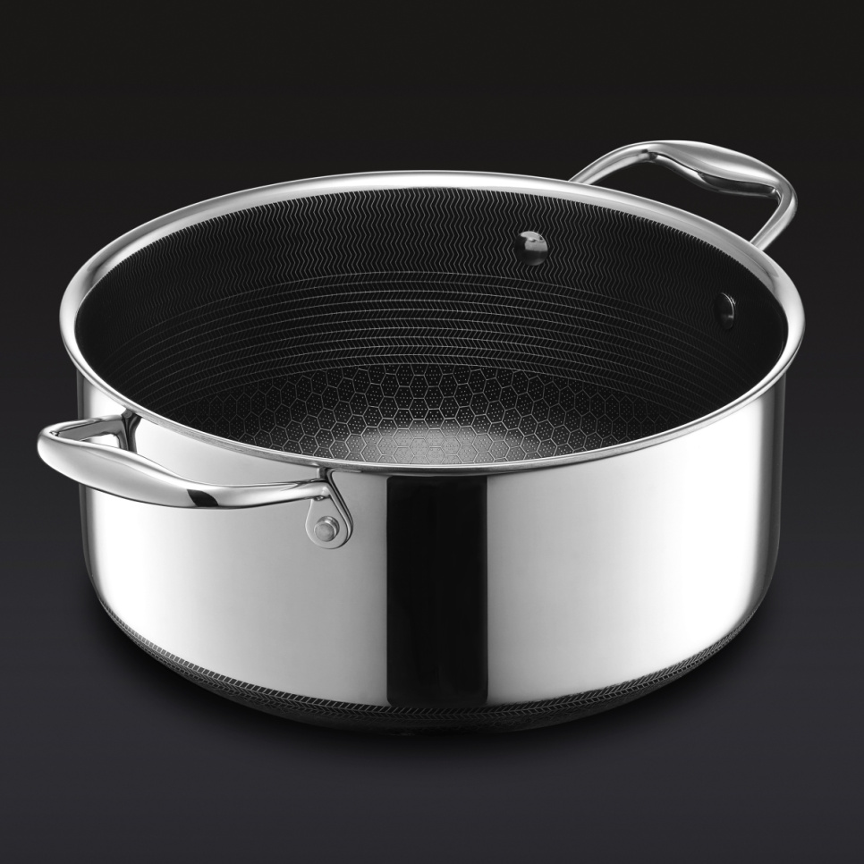 Gryde i rustfrit stål med låg, nonstick, 4,7 L - Hexclad