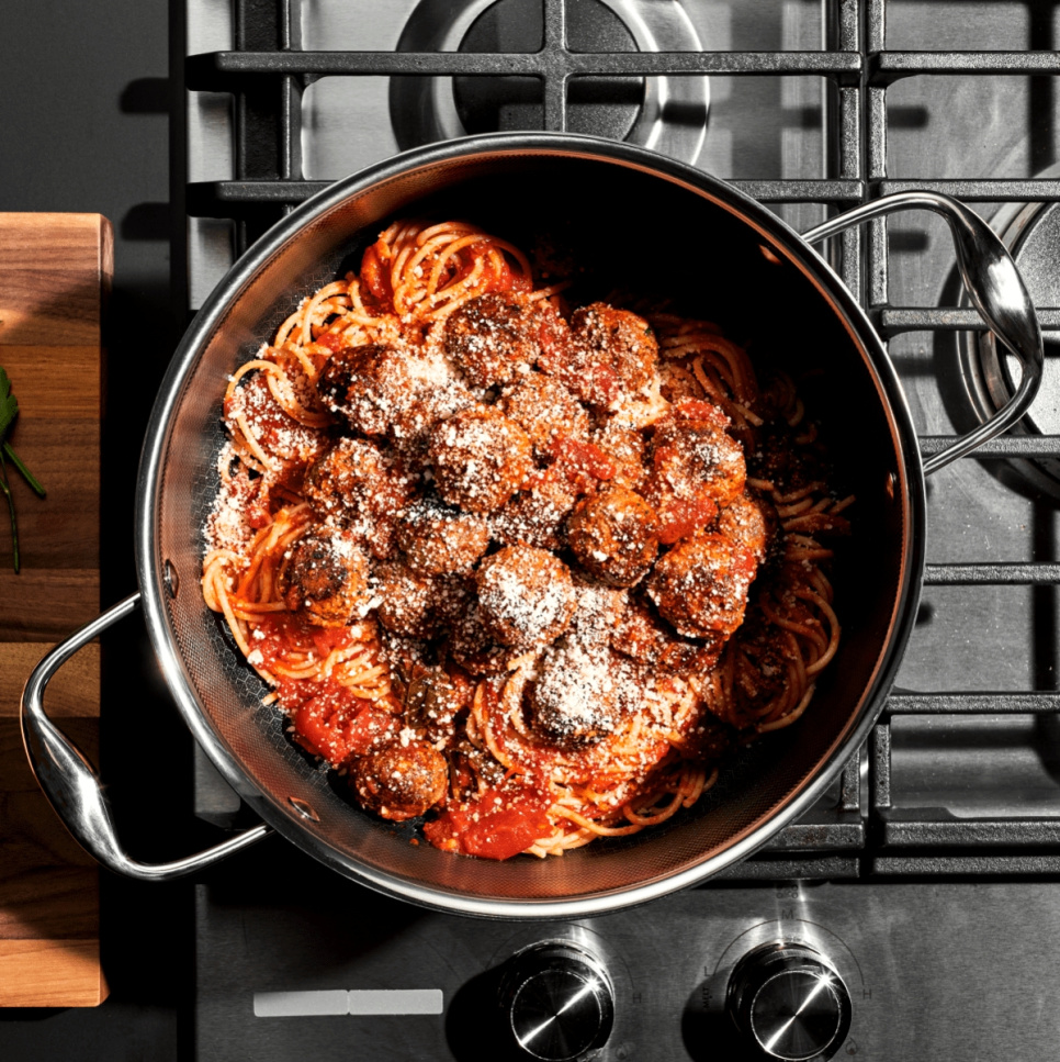 Gryde i rustfrit stål med låg, nonstick, 4,7 L - Hexclad