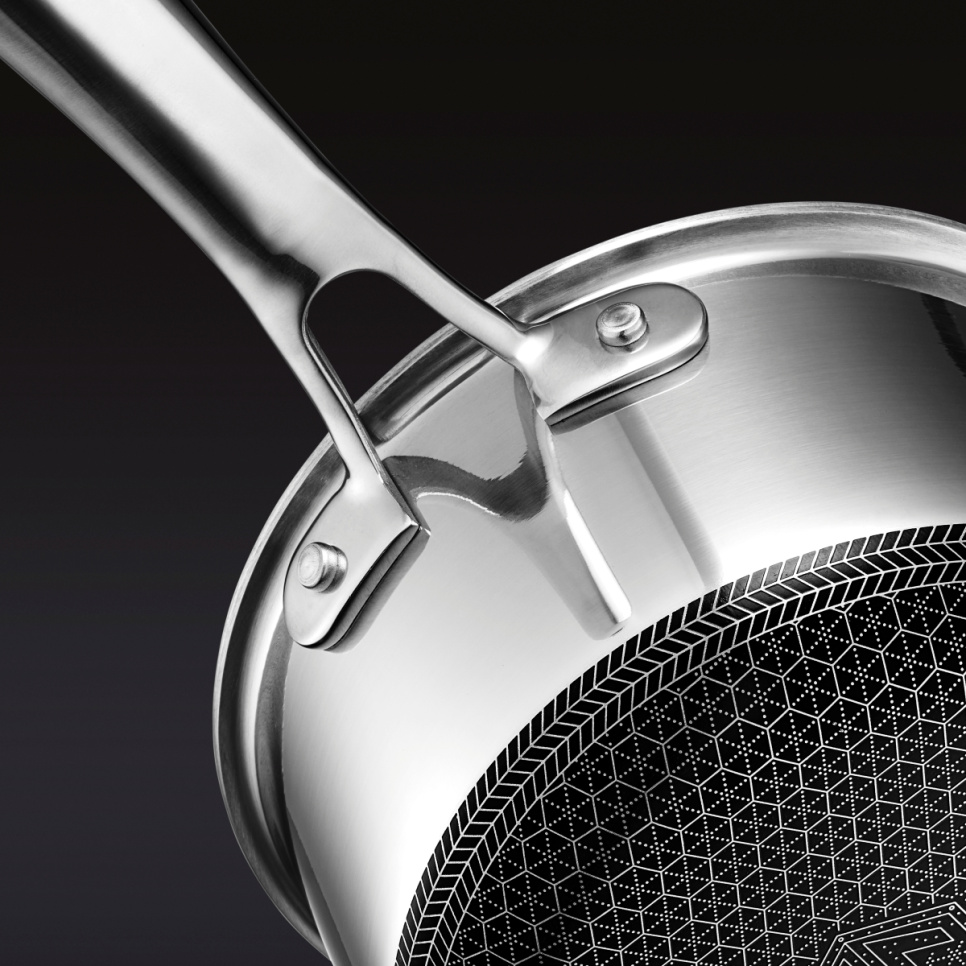 Kasserolle med glaslåg, nonstick, 1 L - Hexclad