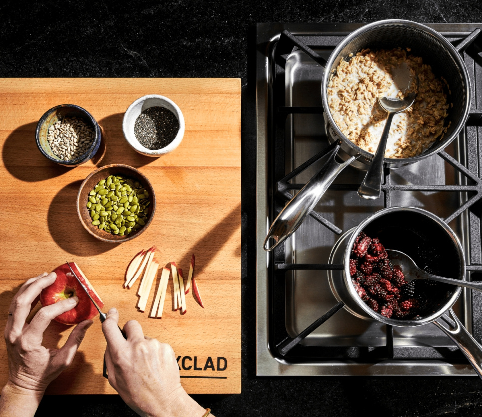 Kasserolle med glaslåg, nonstick, 1 L - Hexclad