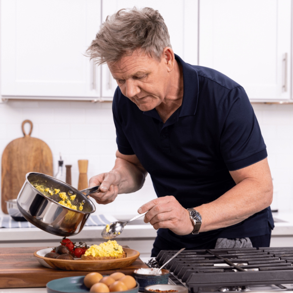 Kasserolle med glaslåg, nonstick, 1,9 L - Hexclad