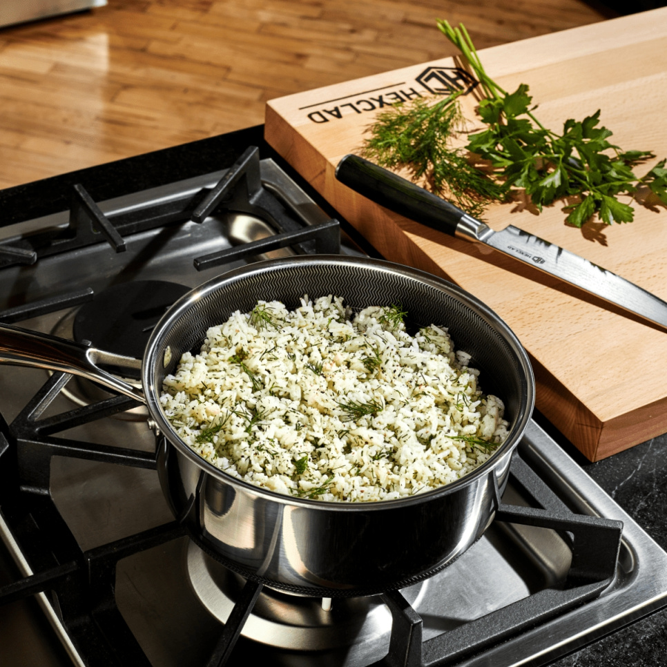 Kasserolle med glaslåg, nonstick, 2,8 L - Hexclad