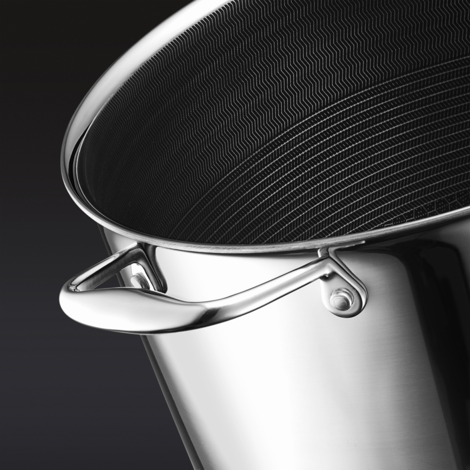 Gryde med glaslåg, nonstick, 9,5 L - Hexclad