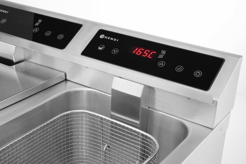 Induktionsfriture 2 x 8 L, Profi Line - Hendi
