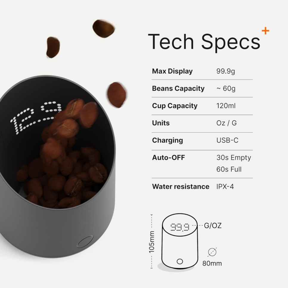 Subminimal SubScale espressovægt, sort